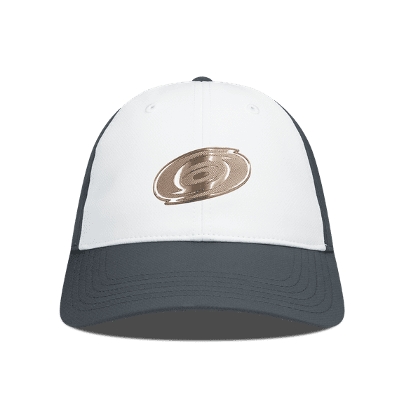Men's Levelwear White/Charcoal Carolina Hurricanes Endure Copper Insignia Adjustable Hat