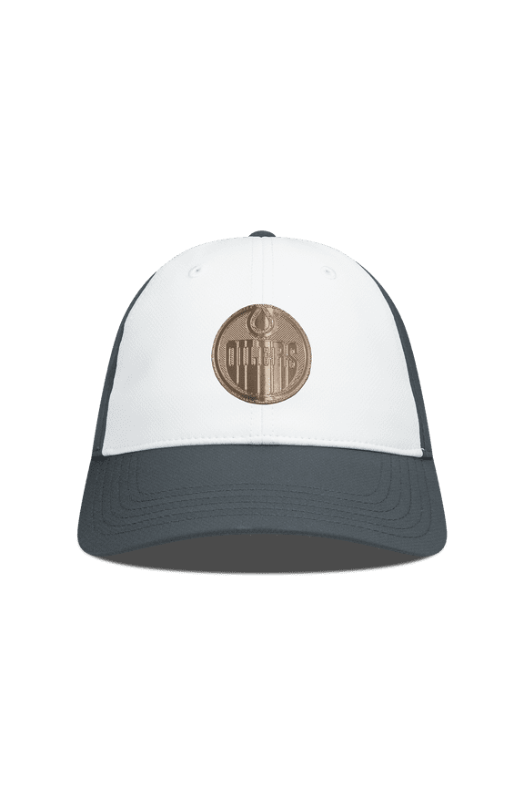 Men's Levelwear White/Charcoal Edmonton Oilers Endure Copper Insignia Adjustable Hat