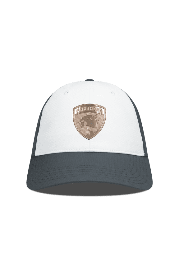 Men's Levelwear White/Charcoal Florida Panthers Endure Copper Insignia Adjustable Hat