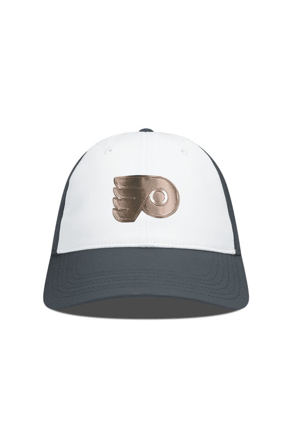 Men's Levelwear White/Charcoal Philadelphia Flyers Endure Copper Insignia Adjustable Hat