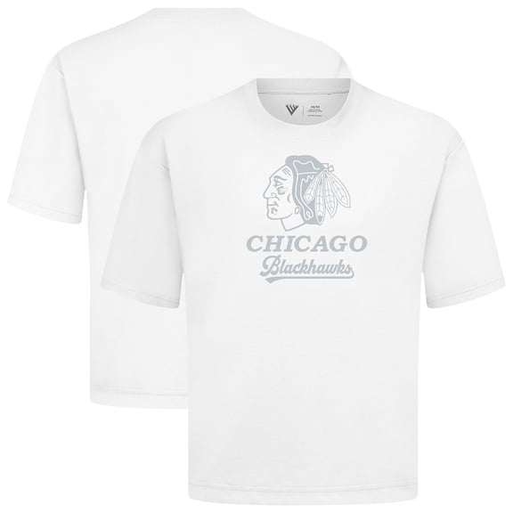 Men's Levelwear White Chicago Blackhawks Shadow Surge Luxe Signature Knit T-Shirt