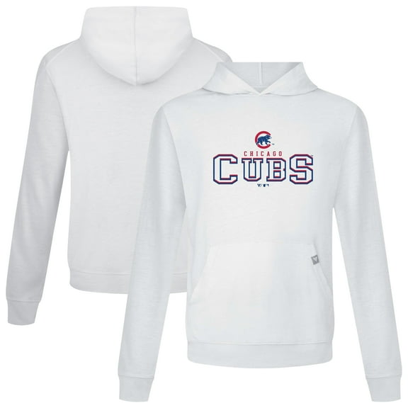 Men's Levelwear White Chicago Cubs Relay Journey Pullover Hoodie
