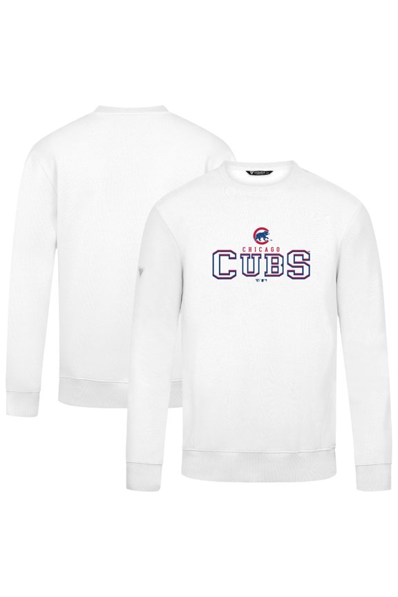 Men's Levelwear White Chicago Cubs Zane Journey Sweatshirt