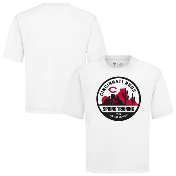 Men's Levelwear White Cincinnati Reds Spring Training Badge Luxe Signature Knit T-Shirt