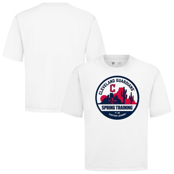 Men's Levelwear White Cleveland Guardians Spring Training Badge Luxe Signature Knit T-Shirt