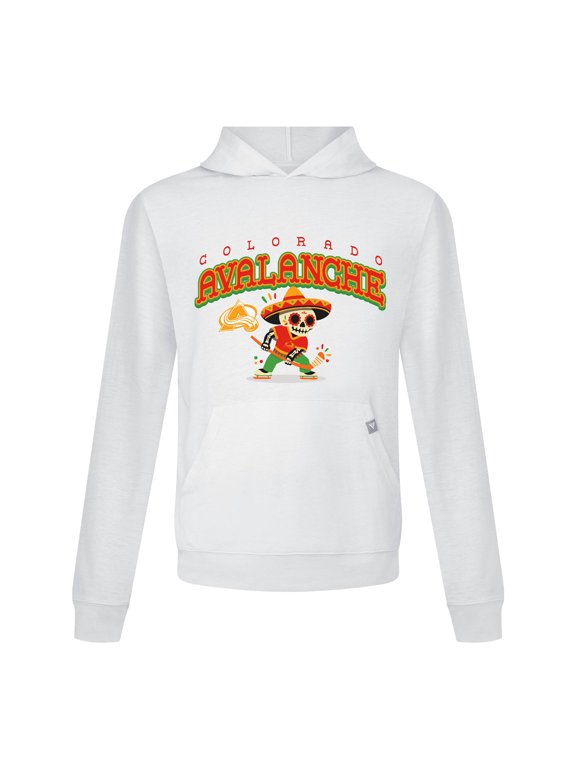 Men's Levelwear White Colorado Avalanche DOTD Sugar Skull Player Relay Hooded T-Shirt