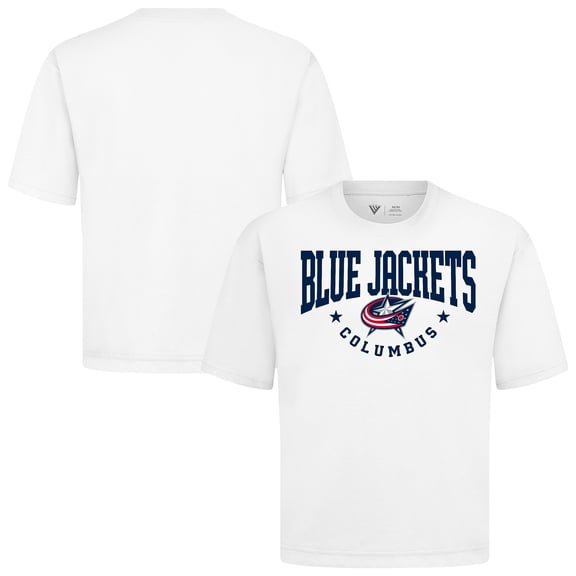 Men's Levelwear White Columbus Blue Jackets Luxe Signature Knit T-Shirt