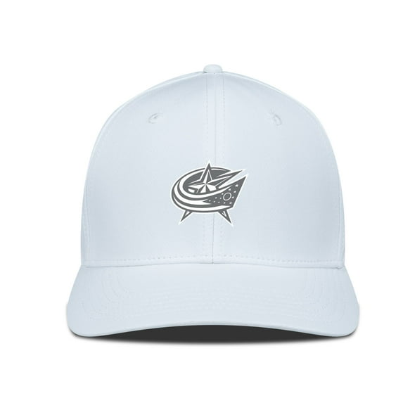 Men's Levelwear White Columbus Blue Jackets Rise Slate & Snow Structured Flex Hat