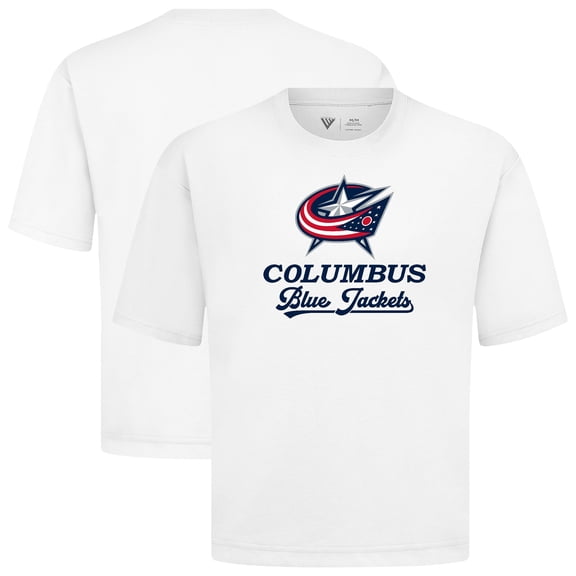 Men's Levelwear White Columbus Blue Jackets Team Surge Luxe Signature Knit T-Shirt