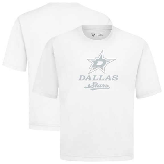 Men's Levelwear White Dallas Stars Shadow Surge Luxe Signature Knit T-Shirt