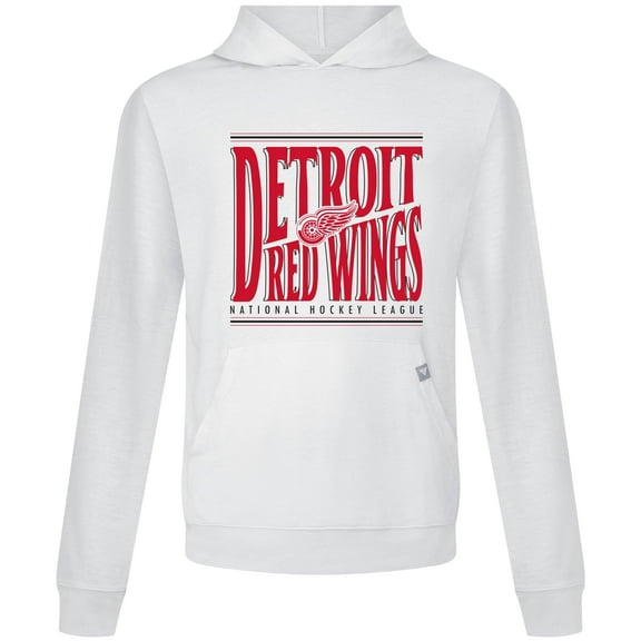 Men's Levelwear  White Detroit Red Wings Relay Powerhouse Pullover Hoodie
