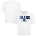 thumbnail image 1 of Men's Levelwear White Edmonton Oilers Luxe Signature Knit T-Shirt, 1 of 3