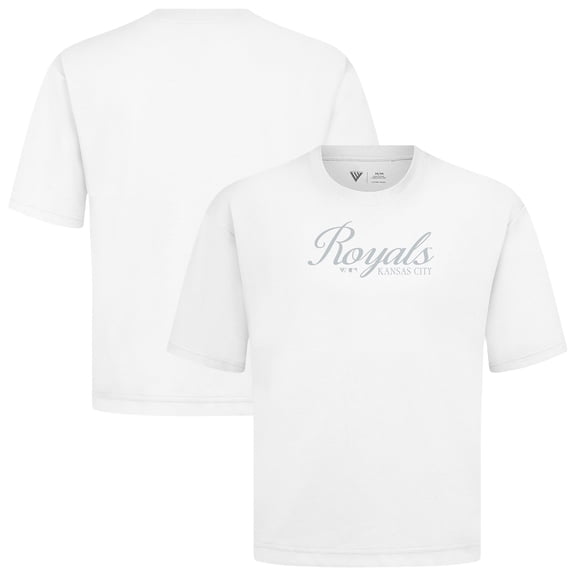Men's Levelwear White Kansas City Royals Ethereal Oversized Luxe Signature Knit T-Shirt