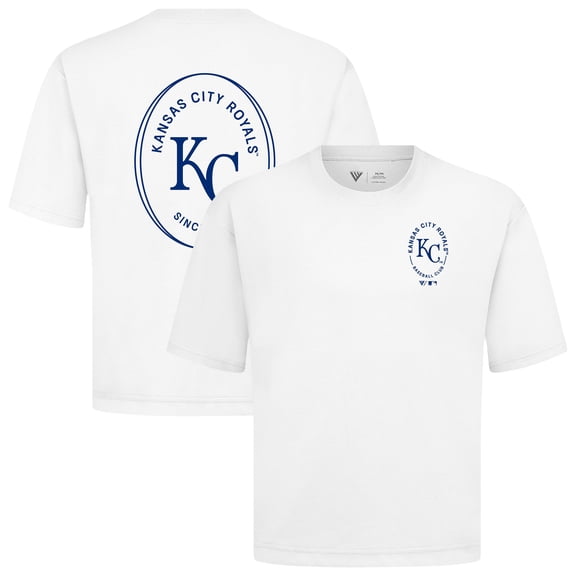 Men's Levelwear White Kansas City Royals Signet Oversized Luxe Signature Knit T-Shirt