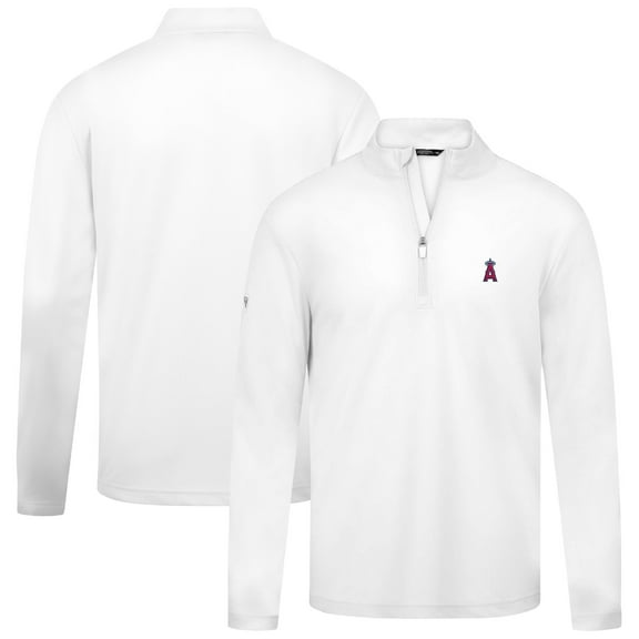Men's Levelwear White Los Angeles Angels Heron Insignia 2.0 Quarter-Zip Jacket