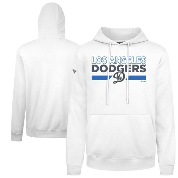 Men's Levelwear White Los Angeles Dodgers City Connect Podium No Hitter Pullover Hoodie
