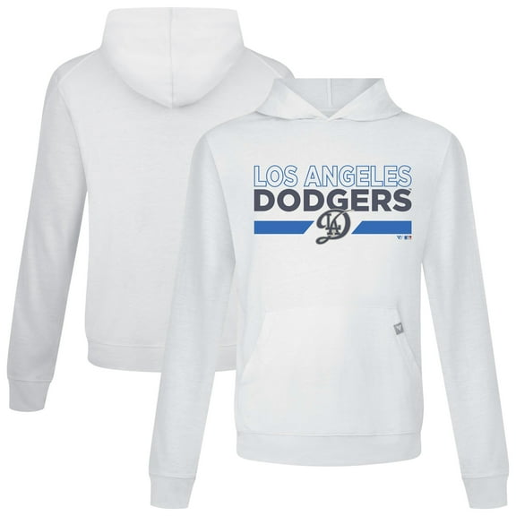 Men's Levelwear White Los Angeles Dodgers City Connect Relay No Hitter Pullover Hoodie