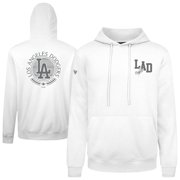 Mens Levelwear White Los Angeles Dodgers Podium Grain Hoodie