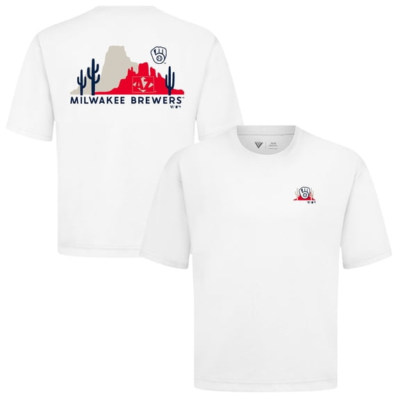 Men's Levelwear White Milwaukee Brewers Luxe Signature Knit T-Shirt