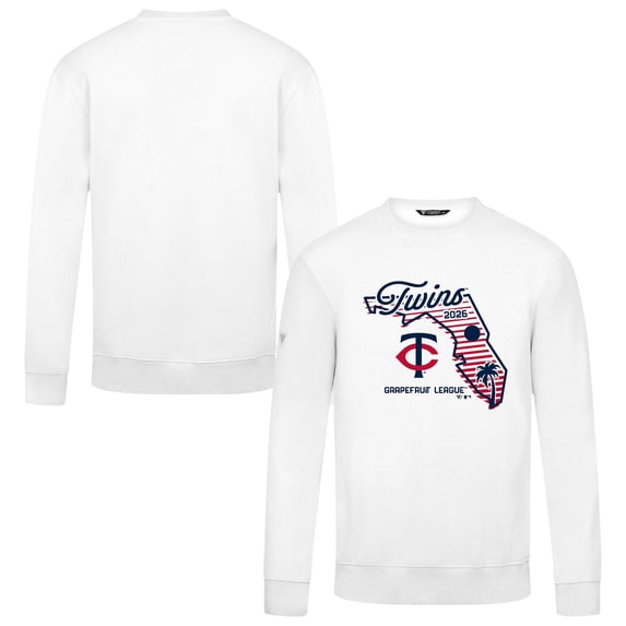 Men's Levelwear White Minnesota Twins Zane Sunrise Sweatshirt