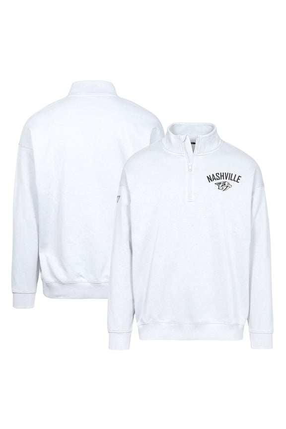 Men's Levelwear White Nashville Predators Murray City Capsule Quarter-Zip Sweatshirt