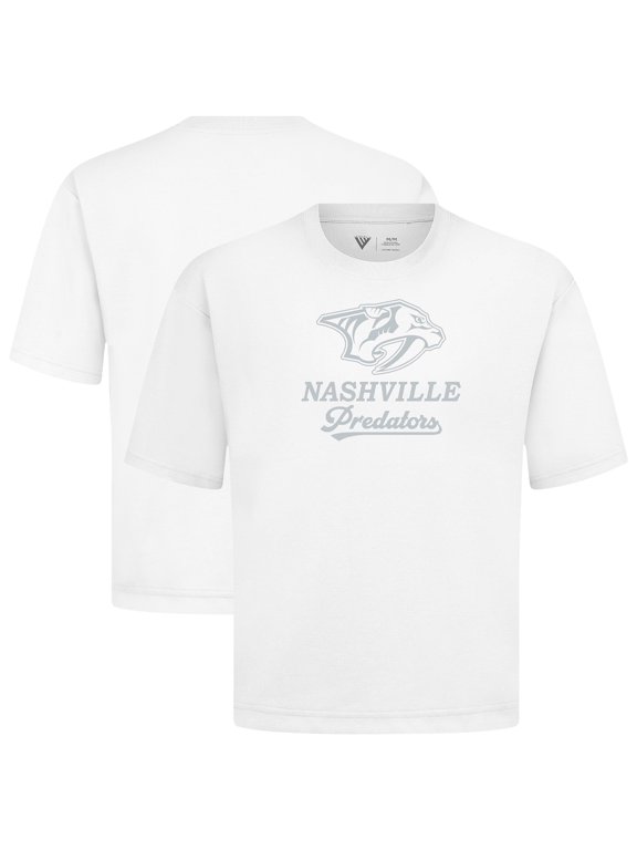 Men's Levelwear White Nashville Predators Shadow Surge Luxe Signature Knit T-Shirt