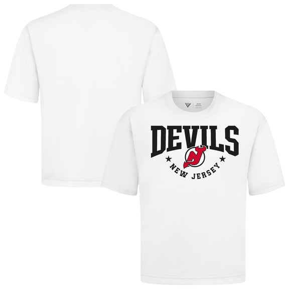 Men's Levelwear White New Jersey Devils Luxe Signature Knit T-Shirt