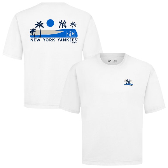 Men's Levelwear White New York Yankees Luxe Signature Knit T-Shirt