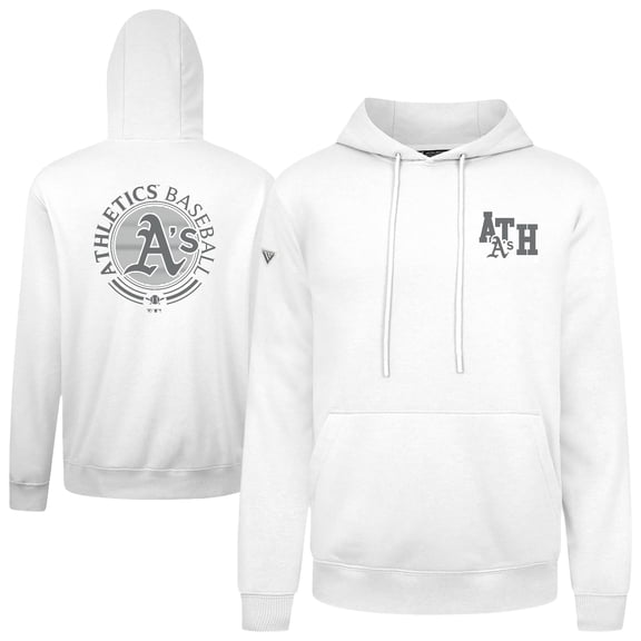 Men's Levelwear White Oakland Athletics Podium Valiant Hoodie