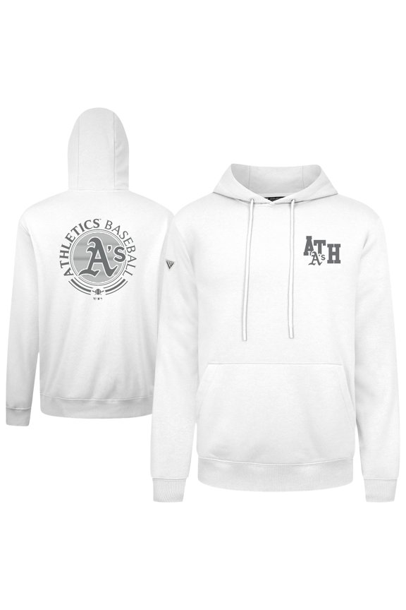 Men's Levelwear White Oakland Athletics Podium Valiant Hoodie