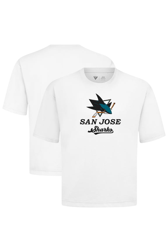 Men's Levelwear White San Jose Sharks Team Surge Luxe Signature Knit T-Shirt