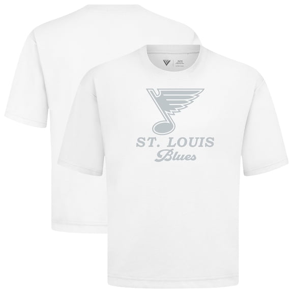 Men's Levelwear White St. Louis Blues Shadow Surge Luxe Signature Knit T-Shirt