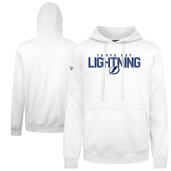 Men's Levelwear White Tampa Bay Lightning Podium Carve Pullover Hoodie