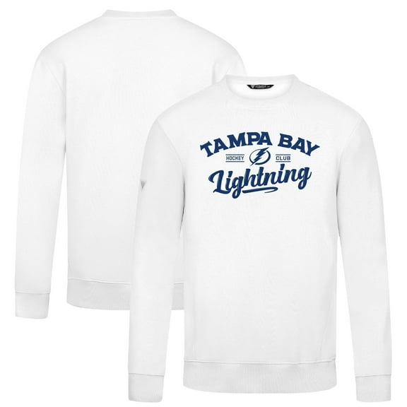 Men's Levelwear White Tampa Bay Lightning Zane Ice Wall Pullover Sweatshirt