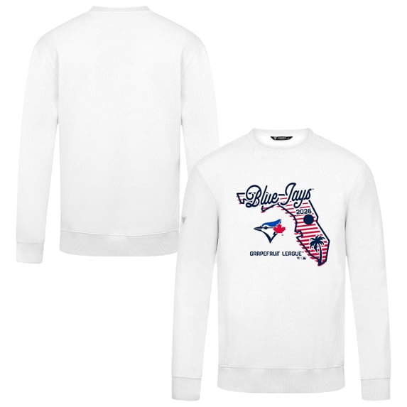 Men's Levelwear White Toronto Blue Jays Zane Sunrise Sweatshirt