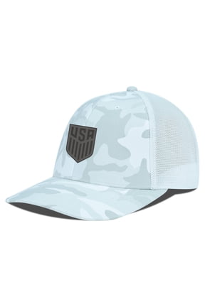 Men's Levelwear White USMNT Clash Adjustable Trucker Hat