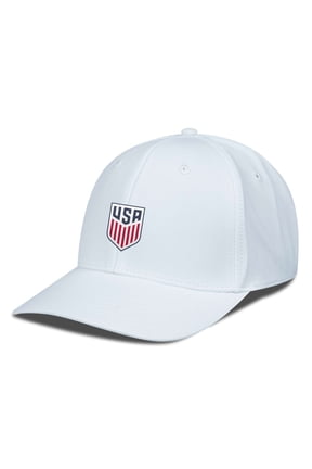 Men's Levelwear White USMNT Rise Patch Flex Hat