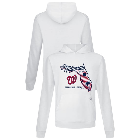 Men's Levelwear White Washington Nationals Sunrise Relay Hoodie