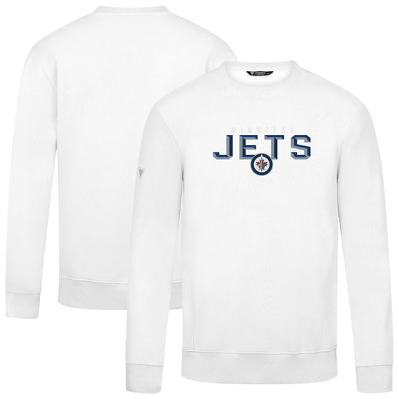 Men's Levelwear White Winnipeg Jets Zane Carve Pullover Sweatshirt