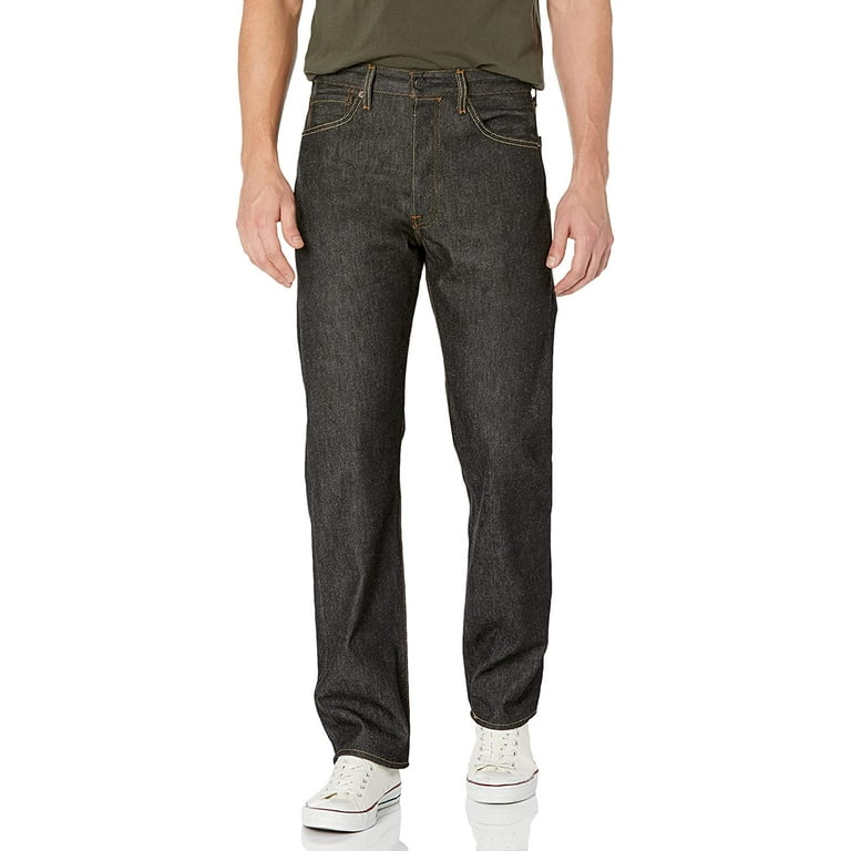 Men s Levi s 501 Original Shrink To Fit Jeans Color Black Size 35X36 Walmart