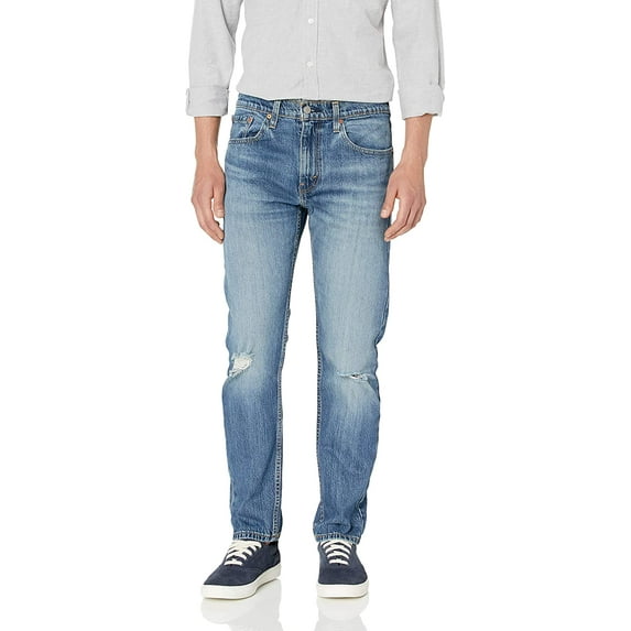 Levi's Men's 502 Regular Taper Fit Jean Tencel Blue Comet Destructed 30W x 30L
