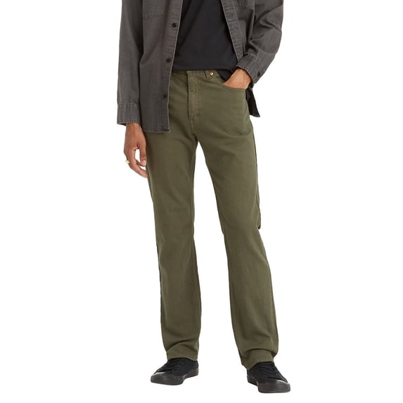 Men's Levi's 505 Regular Fit Stretch Jeans Color: Olive Night Gd Size: 34X29