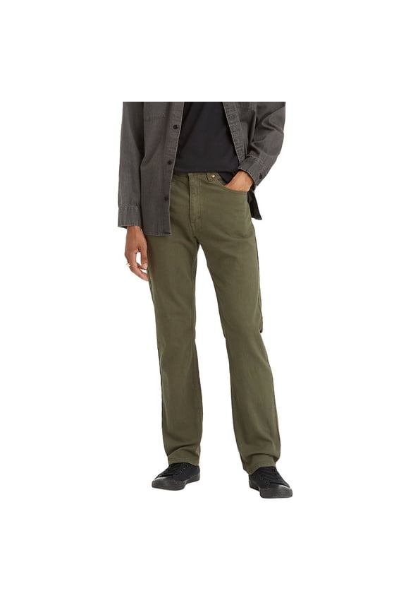 Men's Levi's 505 Regular Fit Stretch Jeans Color: Olive Night Gd Size: 34X32