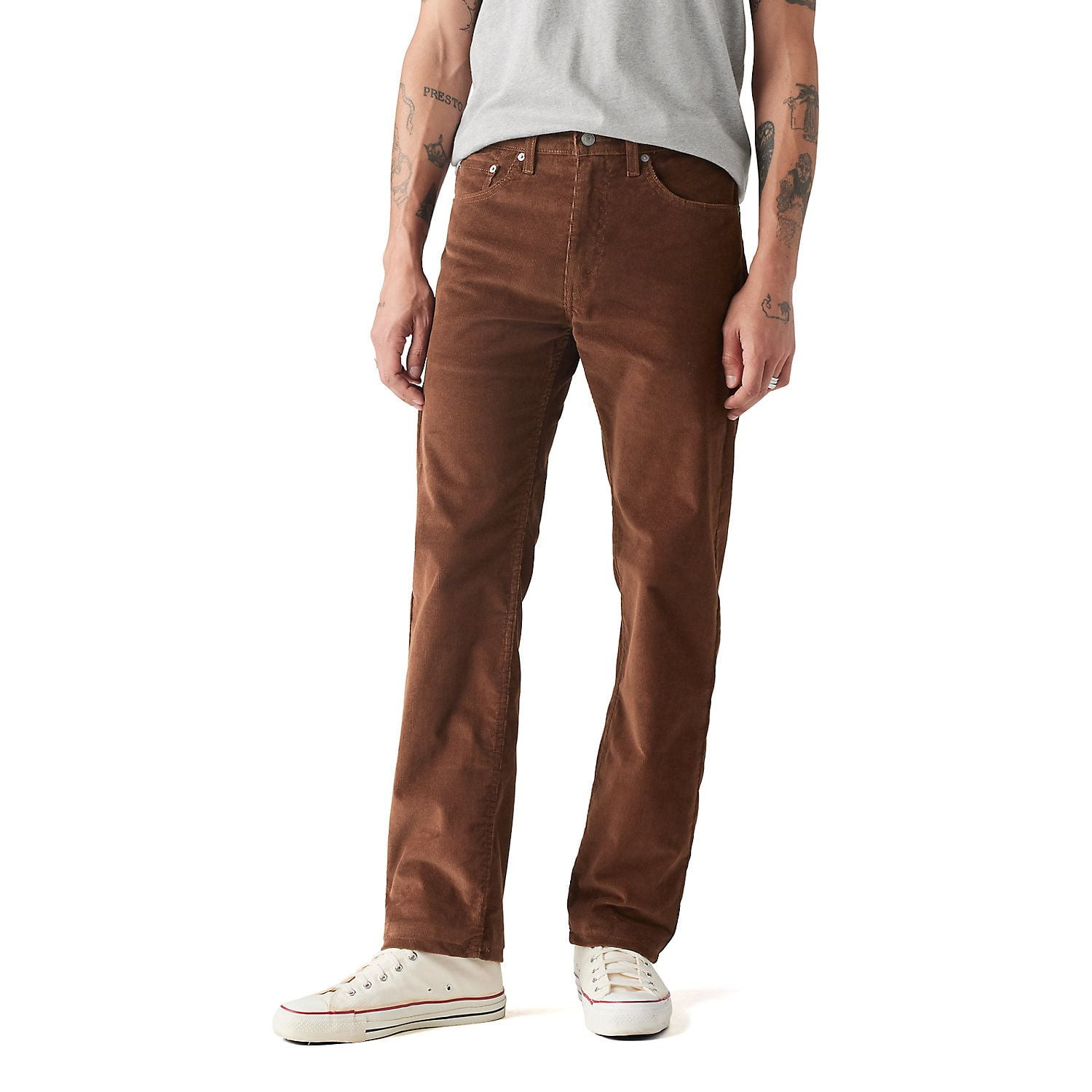 Men's Levi's® 505™ Regular Fit Corduroy Jeans Color: Teak Size
