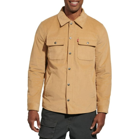 Men's Levi's® Corduroy Shirt Jacket Color: Tan Size: L