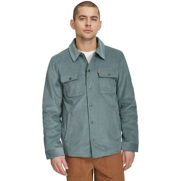 Men's Levi's® Corduroy Shirt Jacket Color: Trooper Size: L