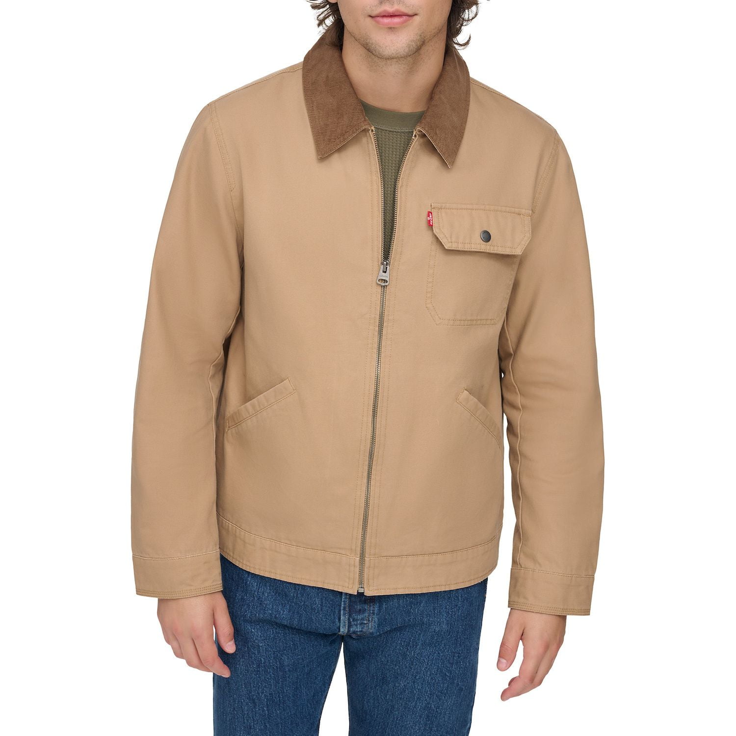 Men's Levi's® Cotton Canvas Depot Jacket with Corduroy Collar