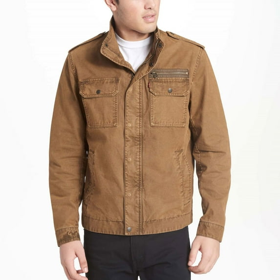 Men's Levi's® Cotton Trucker Jacket Color: Worker Brown Size: XXL
