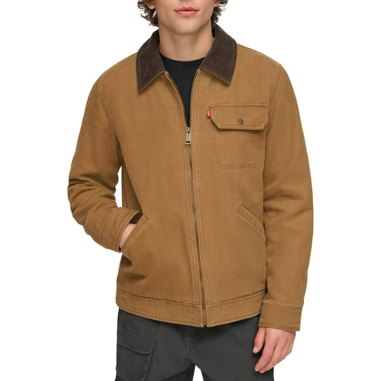 Men's Levi's® Cotton Utility Worker Jacket Color: Workwear Brown
