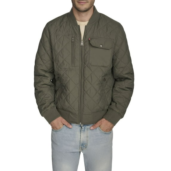 Men's Levi's® Diamond Quilted Jacket Color: Sage Size: XL